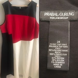 Fit and flare color blocked dress
